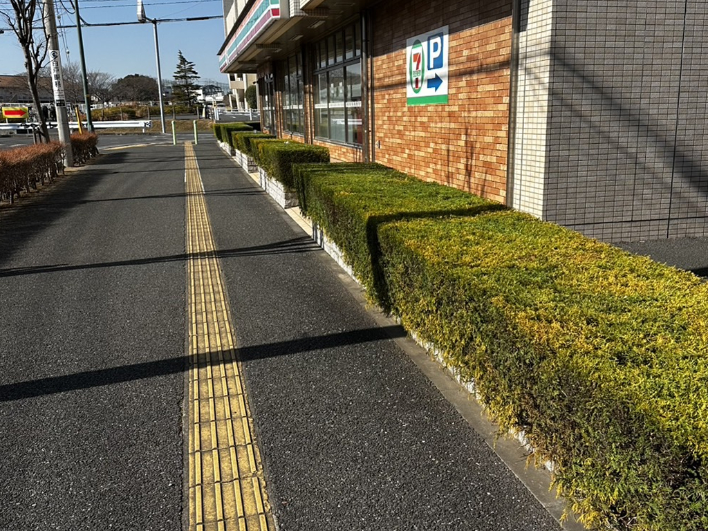 店舗前の生垣剪定施工例